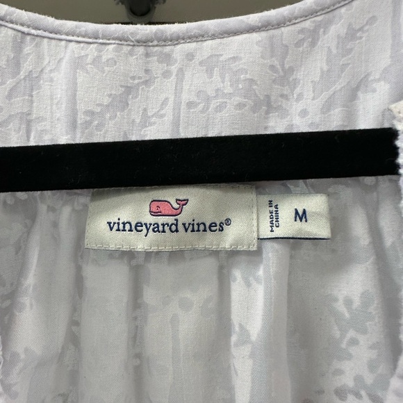 Vineyard Vines White Smocked Collar Dress – Size M - Picture 7 of 8